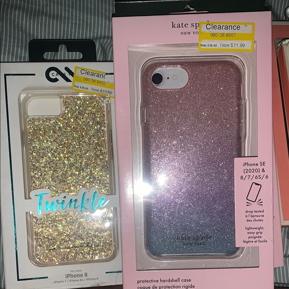 Kate Spade Pink Glitter iPhone Case Fashionable Protective Accessory